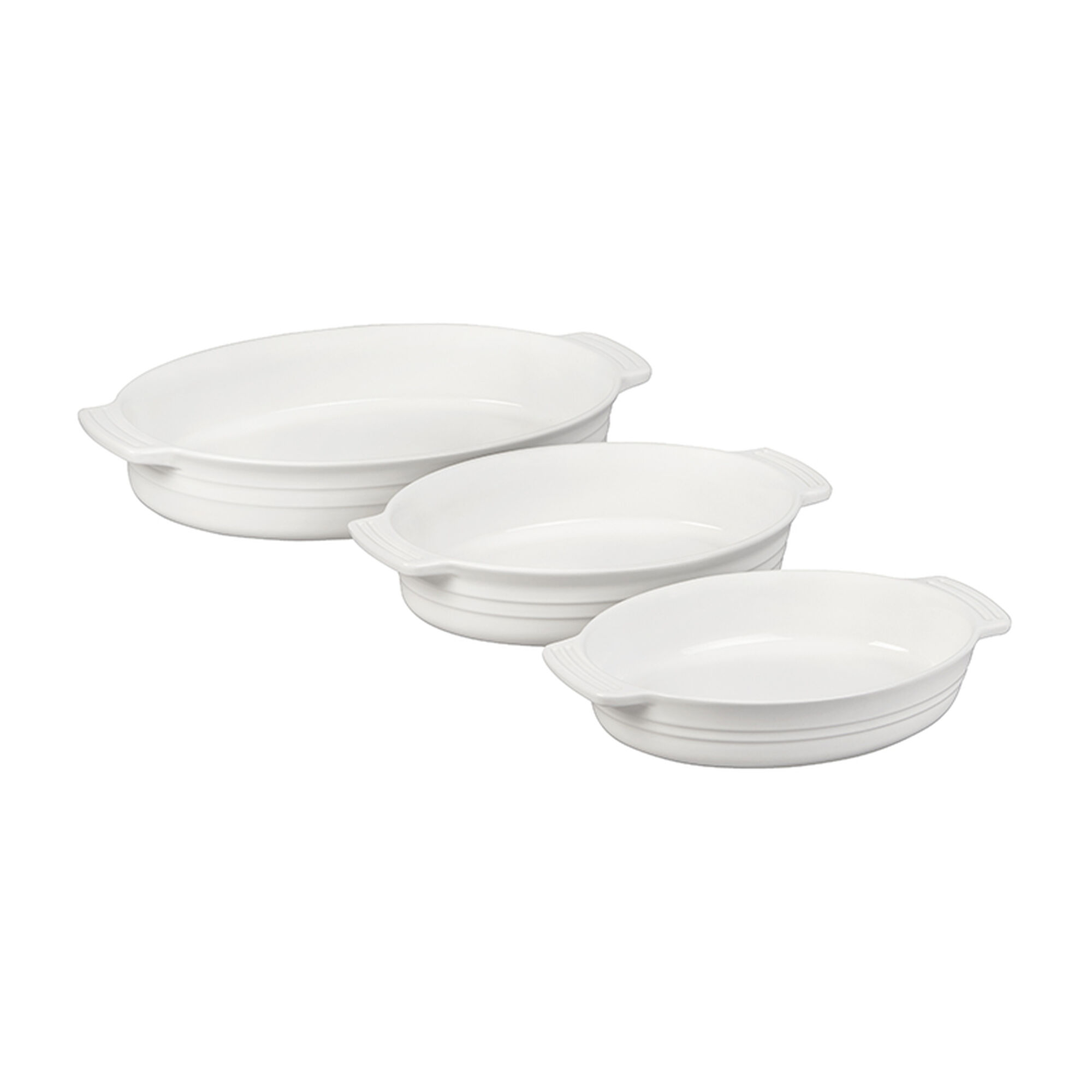 Classic 3-Piece Oval Baking Dish Set - White