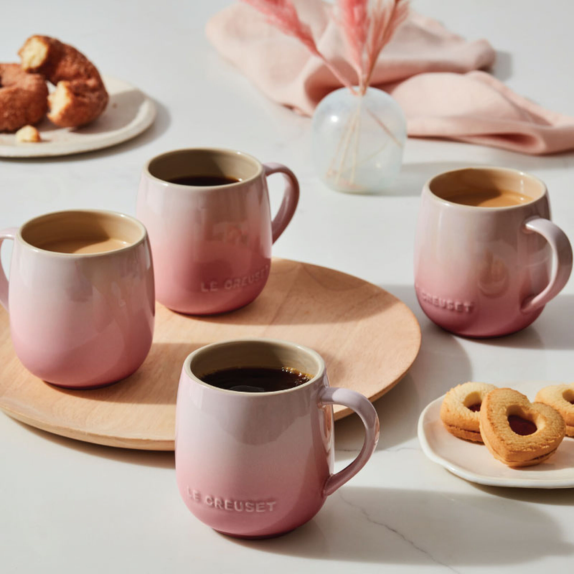 Heritage Mugs, Set of 4 - Shell Pink