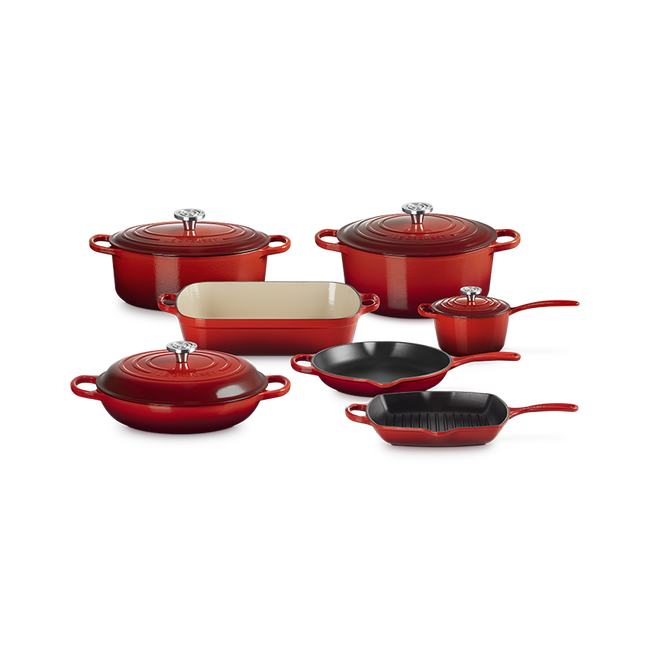 Signature Enameled Cast Iron 11-Piece Ultimate Cookware Set | Le