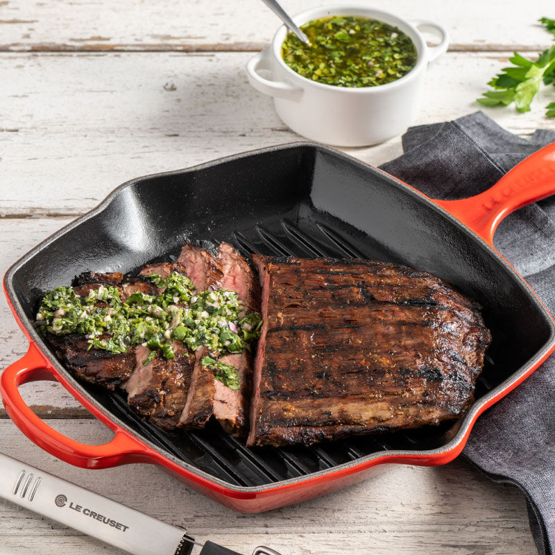 le creuset signature square skillet grill