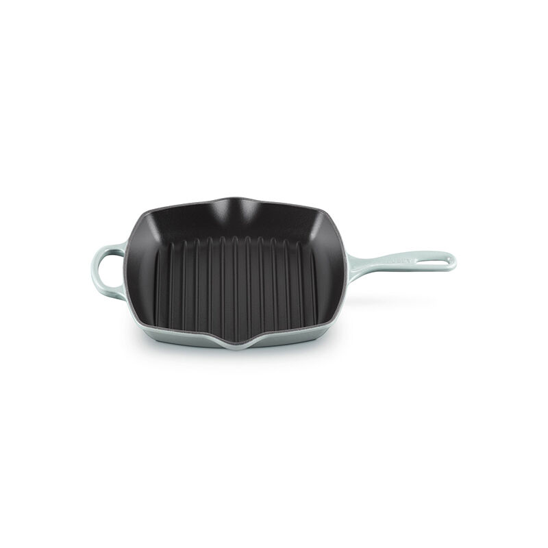 Le Creuset Enameled Cast Iron Signature 10.25'' Square Skillet Grill with Handle - Thumbnail 5