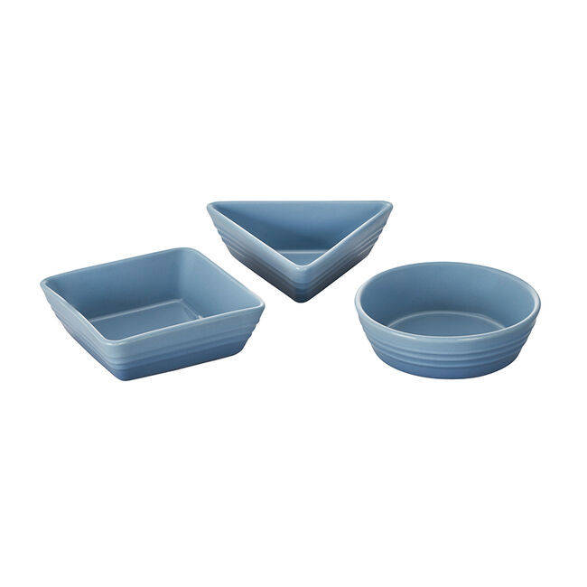 Tapas Dishes, Set of 3Chambray, view 1