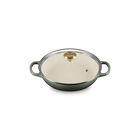 Enameled Cast Iron Signature Round Braiser with Glass LidThyme