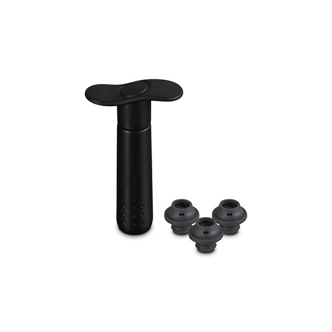 Wine Pump and 3 StoppersShiny Black, view 4