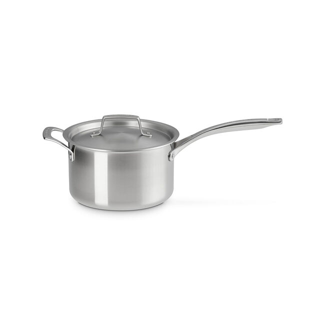 Essential Stainless Steel Saucepan with Lid, view 2