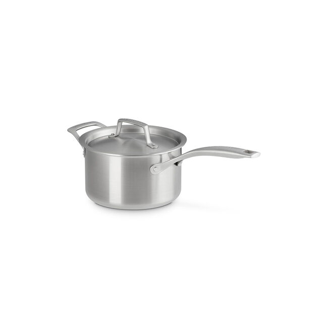 Essential Stainless Steel Saucepan with Lid, view 4
