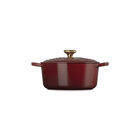 No&euml;l Collection Holiday Tree Signature Round Dutch Oven with Gold Star KnobGarnet