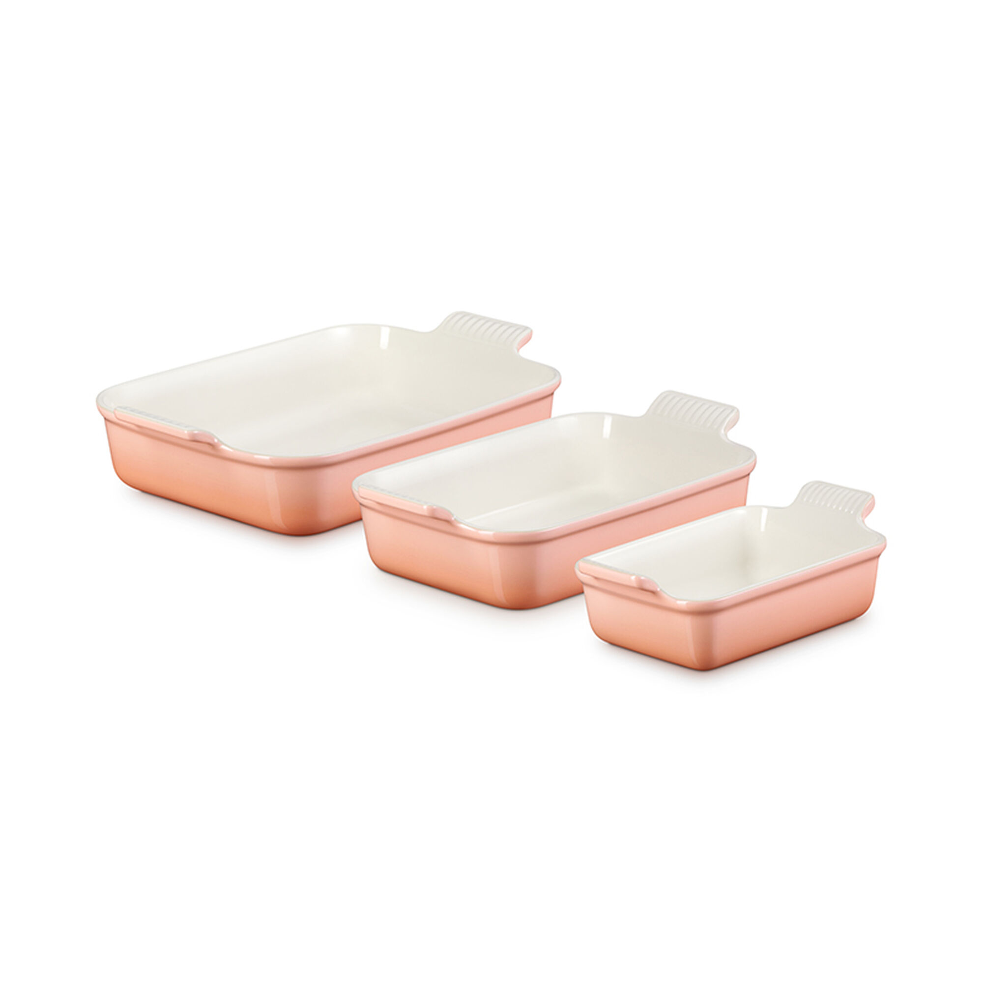 Heritage 3-Piece Rectangular Baking Dish Set - Peche