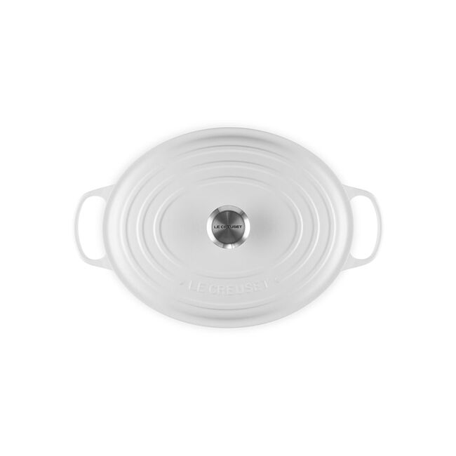 Signature Oval Dutch OvenMatte White, view 5