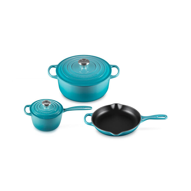 Signature Enameled Cast Iron 5-Piece Cookware Set, view 5
