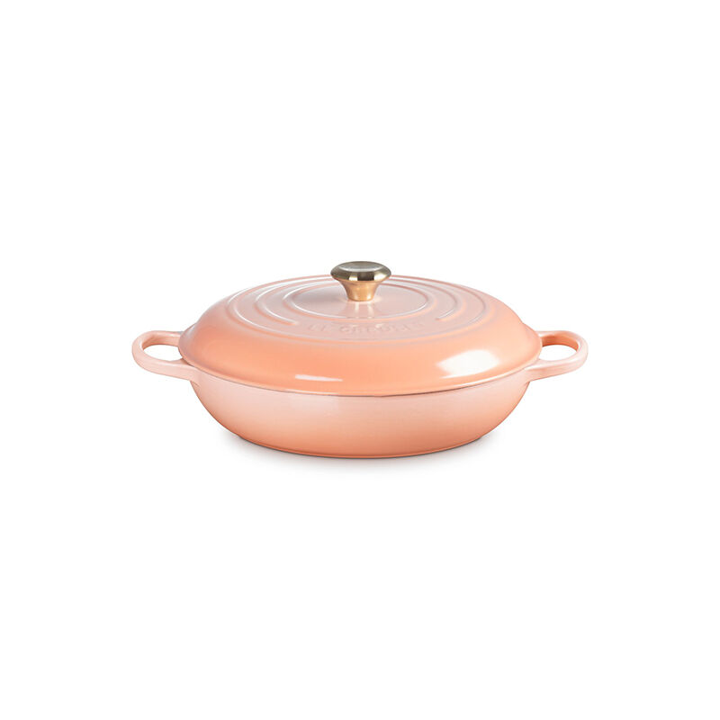 Le Creuset 5 Qt. Signature Enameled Cast Iron Braiser with Gold-Colored Stainless Steel Knob - Thumbnail 3
