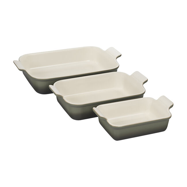 Heritage 3-Piece Rectangular Baking Dish SetThyme, view 1