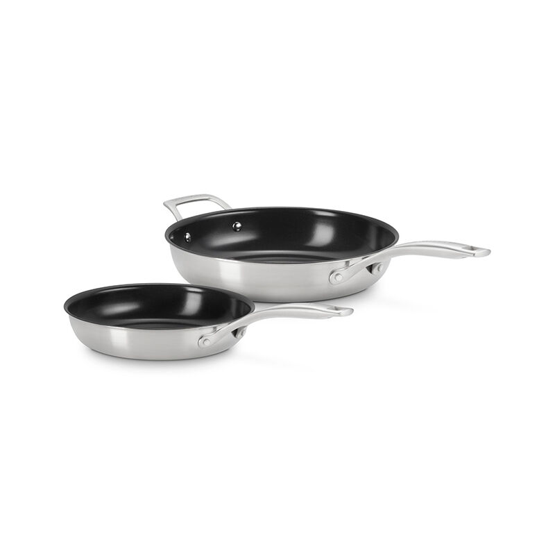 Essential Stainless Steel Non-stick 2-Piece Frying Pan Set | Le