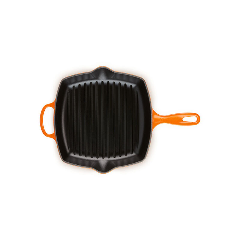 Le Creuset Enameled Cast Iron Signature 10.25'' Square Skillet Grill with Handle