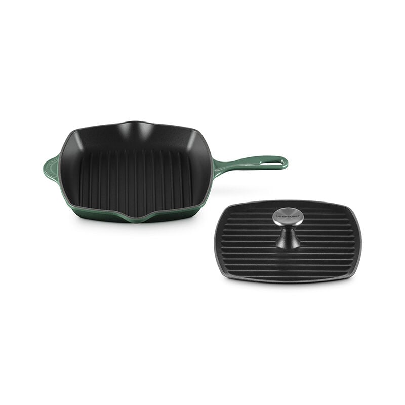 Traditional Square Skillet Grill and Panini Press Set | Le Creuset®