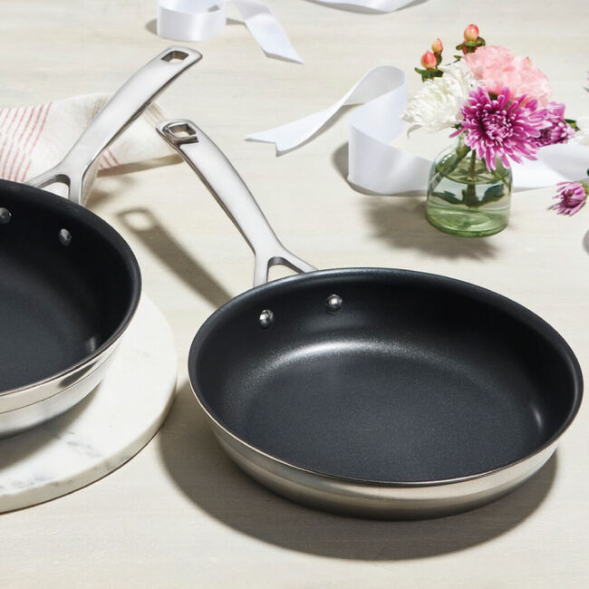 Classic Stainless Steel 2-Piece Non-stick Frying Pan Set, view 3
