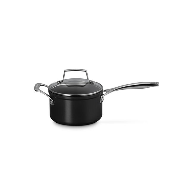 Essential Non-stick Ceramic Saucepan with Glass Lid, view 4