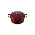 No&euml;l Collection Holiday Tree Signature Round Dutch Oven with Gold Star Knob