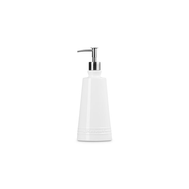 Stoneware Signature Soap DispenserWhite, view 3