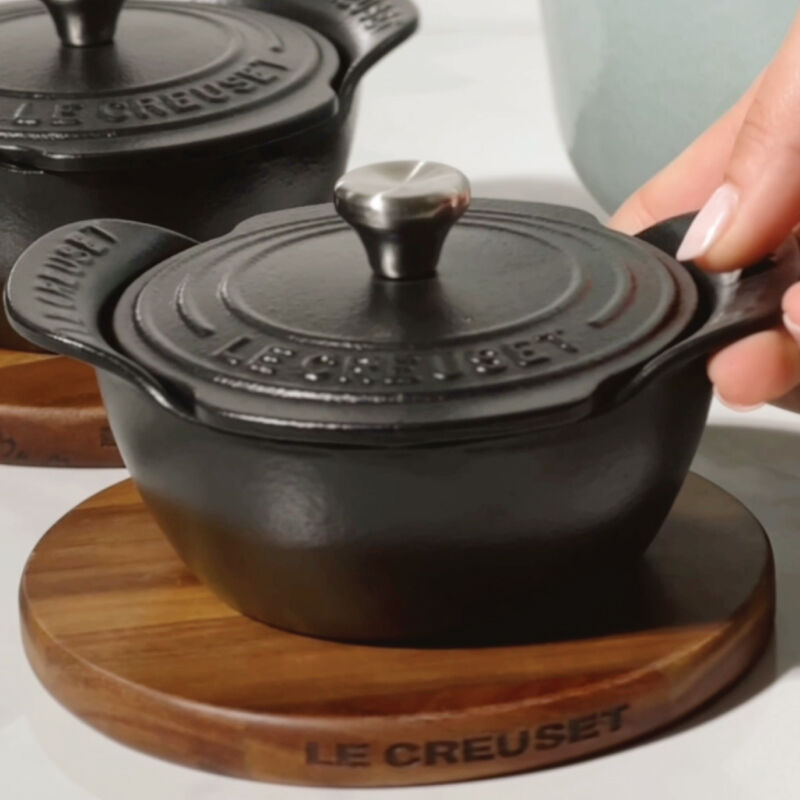 Gourmand Collection Petite Magnetic Wooden Trivet, Set of 4 | Le