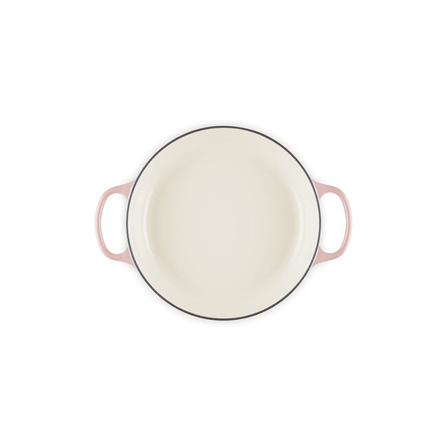 Enameled Cast Iron Signature Round Braiser with Glass LidPeche, view 4