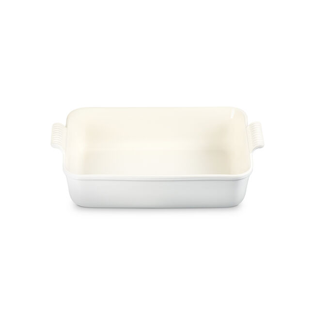 Heritage Deep Rectangular Lasagna DishMatte White, view 4