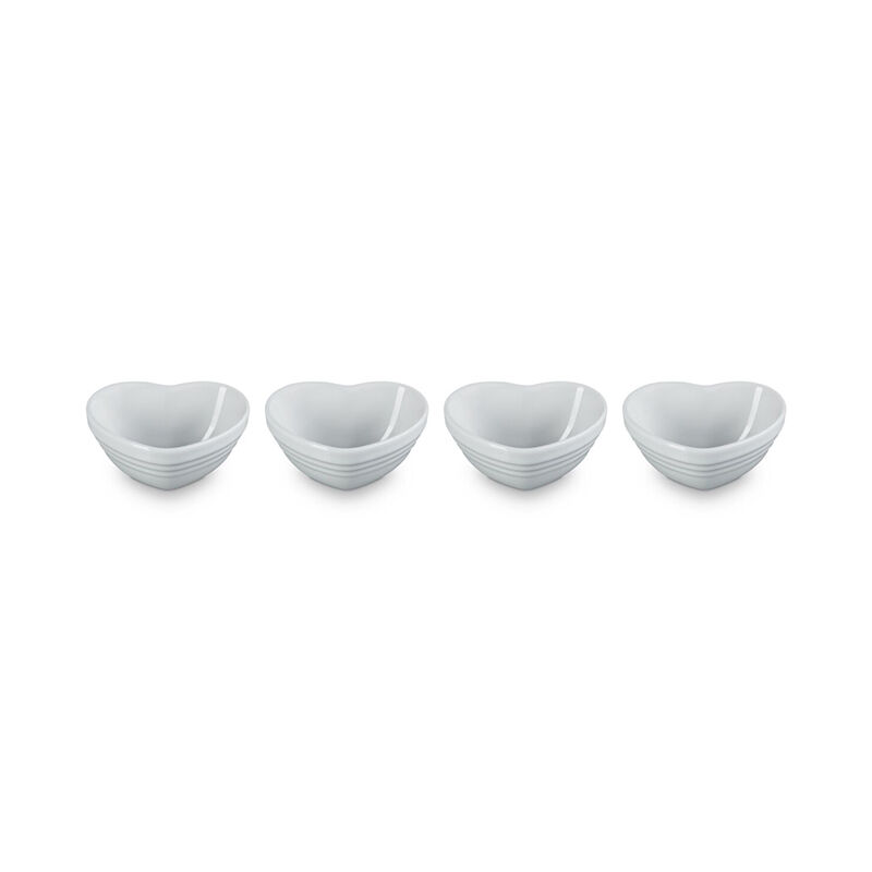 Set of 4 Stoneware Mini Heart Pinch Bowls - Thumbnail 2