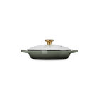 Enameled Cast Iron Signature Round Braiser with Glass LidThyme