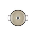 Enameled Cast Iron Signature Round Braiser with Glass LidOyster