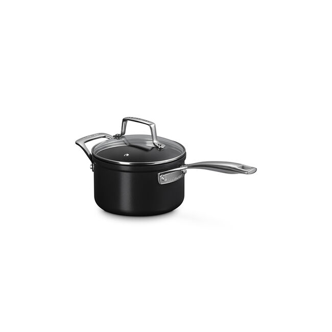 Essential Non-stick Ceramic Saucepan with Glass Lid, view 2