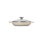Enameled Cast Iron Signature Round Braiser with Glass LidBrioche