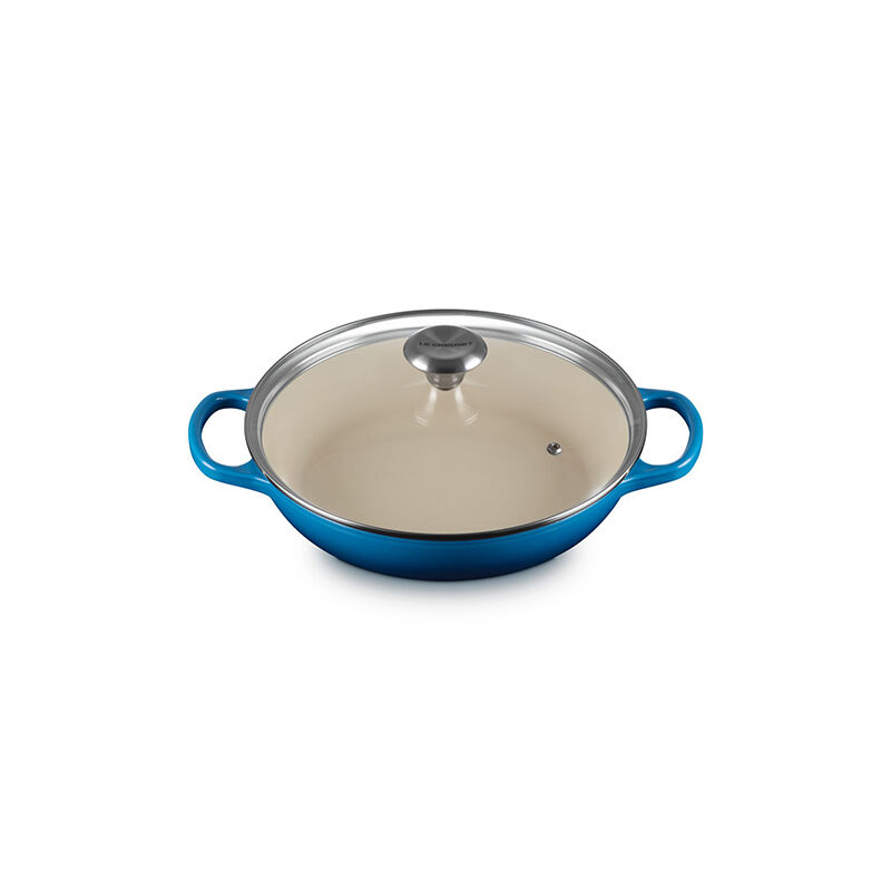Enameled Cast Iron Signature Round Braiser with Glass Lid