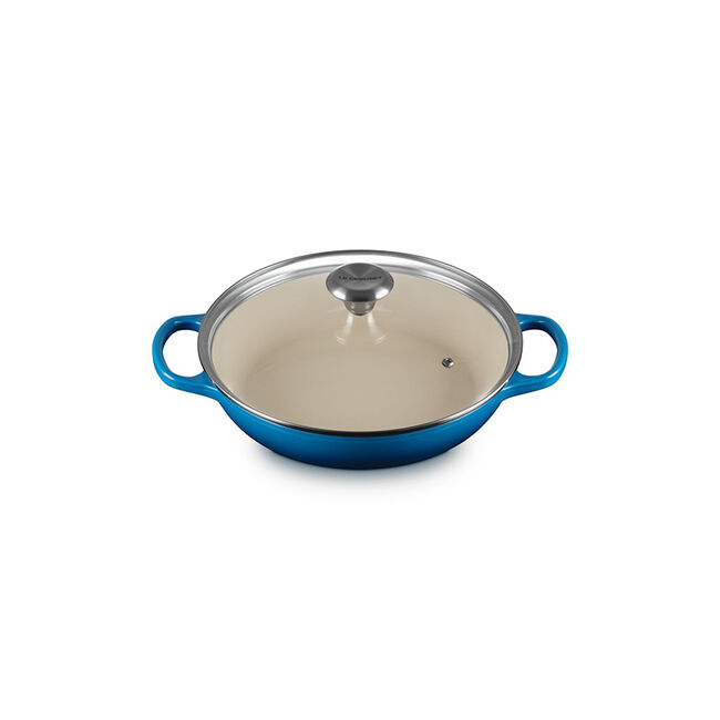Enameled Cast Iron Signature Round Braiser with Glass LidMarseille, view 2