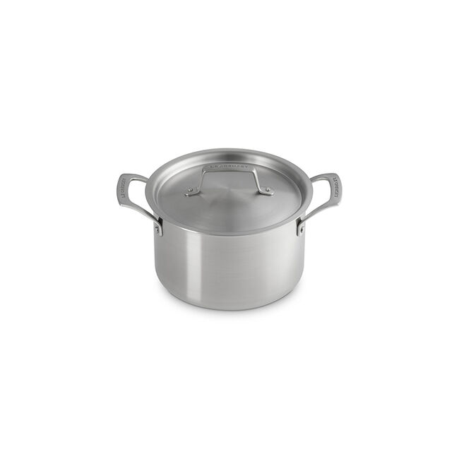 Essential Stainless Steel Stockpot with Lid, view 2