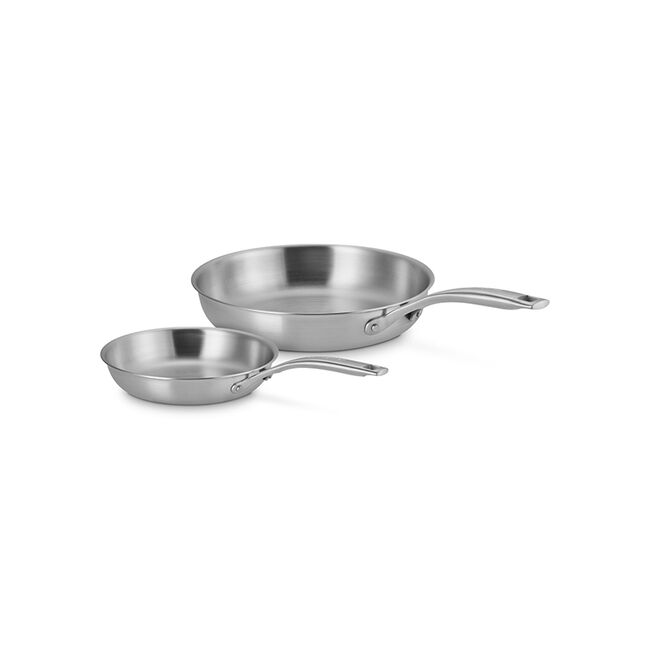 Essential Stainless Steel 2-Piece Fry Pan Set, view 1
