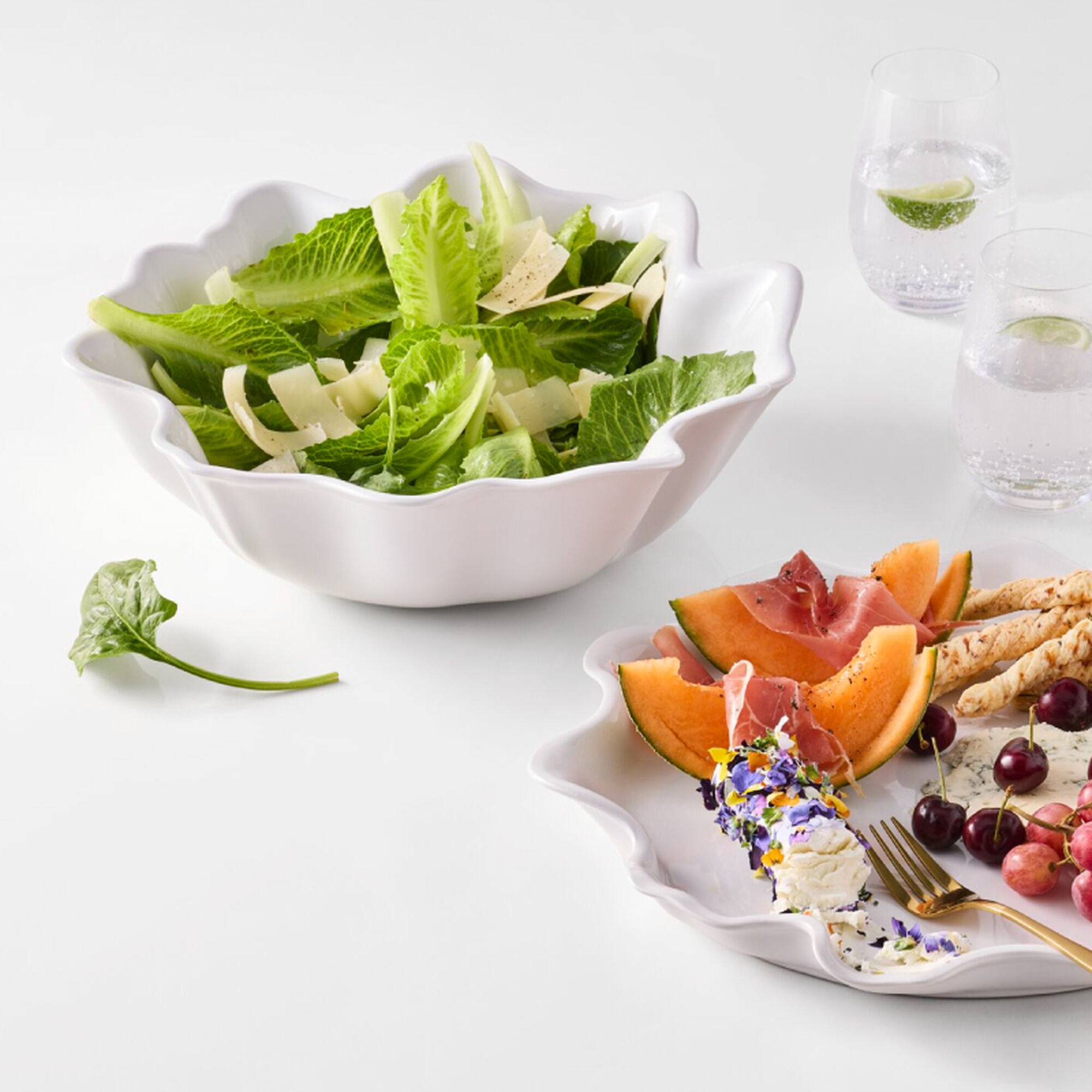 Iris Serving Bowl - White