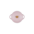 Mini Round Cocotte with Gold Heart KnobChiffon Pink