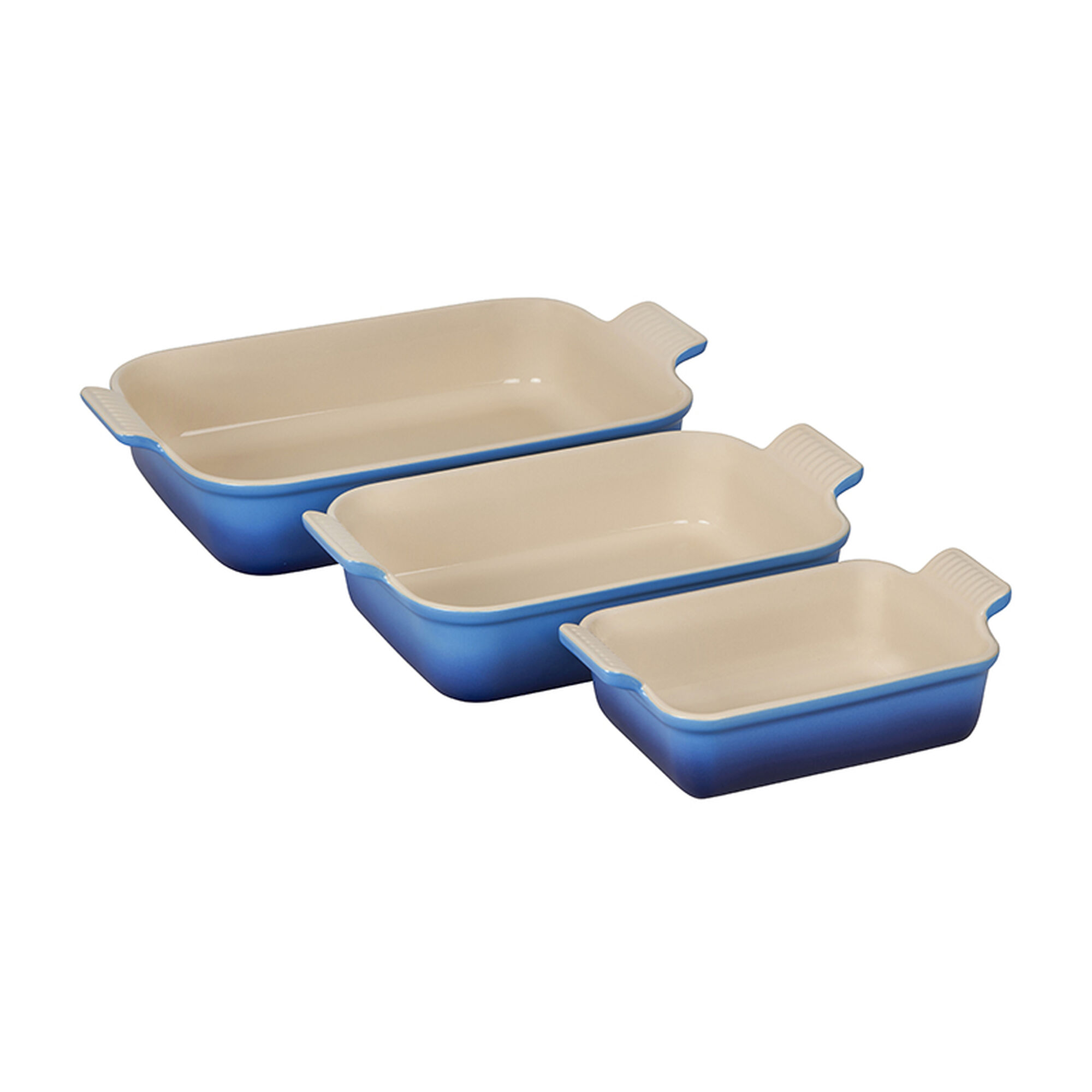 Heritage 3-Piece Rectangular Baking Dish Set - Azure