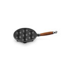 Traditional Round Doughnut Pan with Wooden Handle