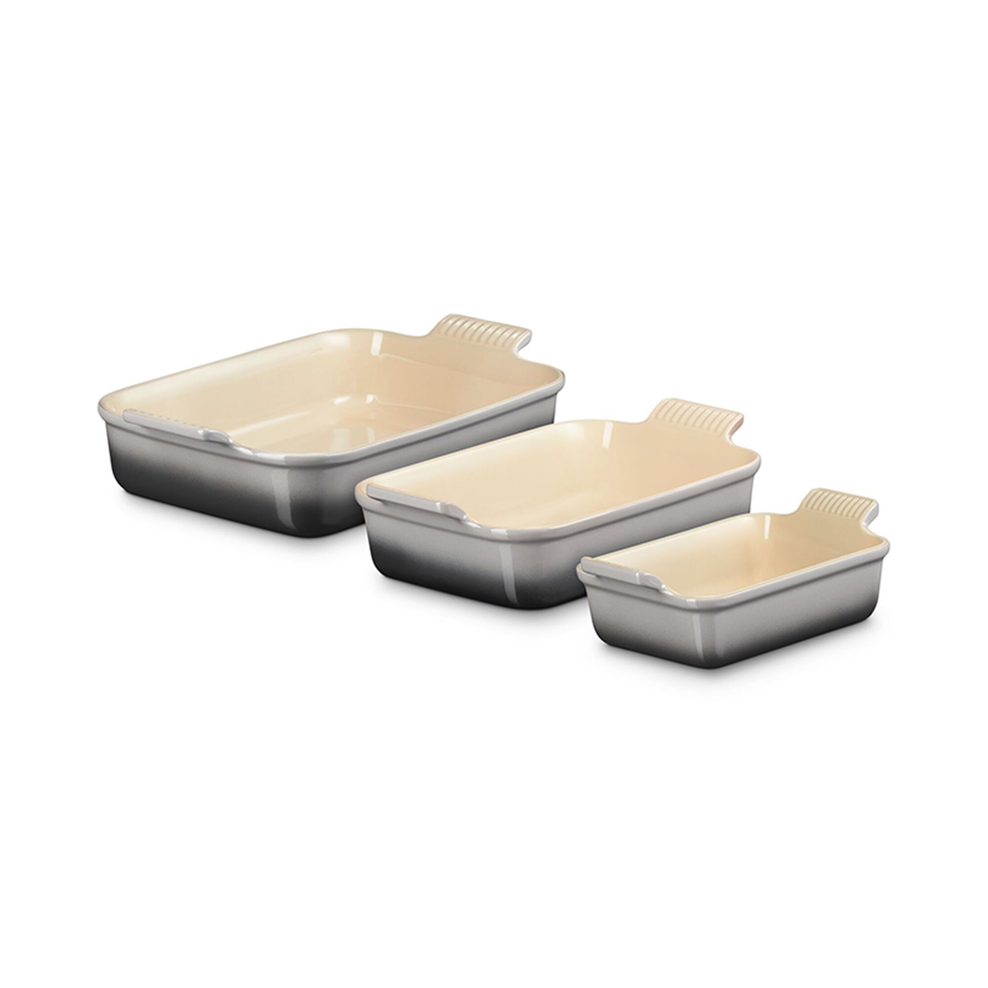 Heritage 3-Piece Rectangular Baking Dish Set - Oyster