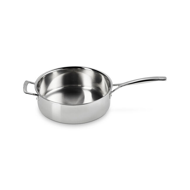 Classic Stainless Steel Sauté Pan with Lid, view 4