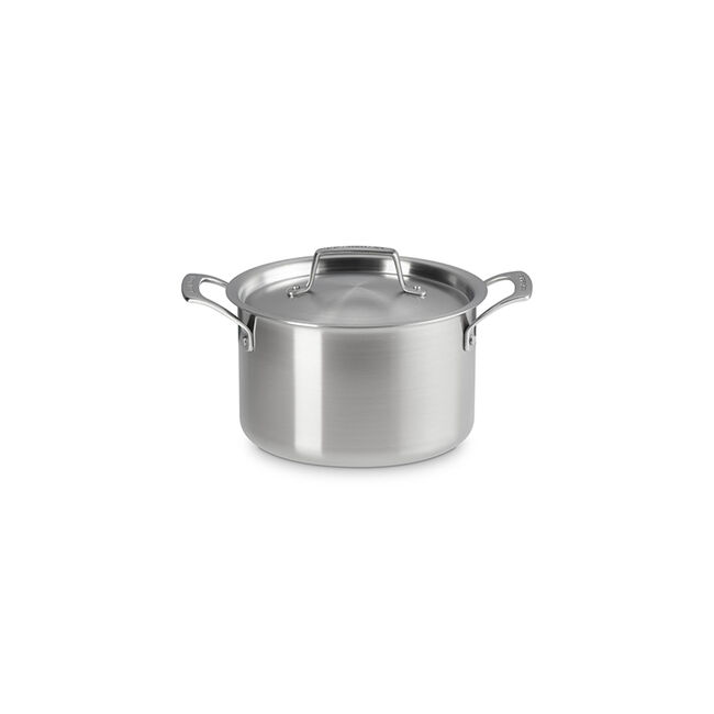 Essential Stainless Steel Deep Round Stockpot, view 3