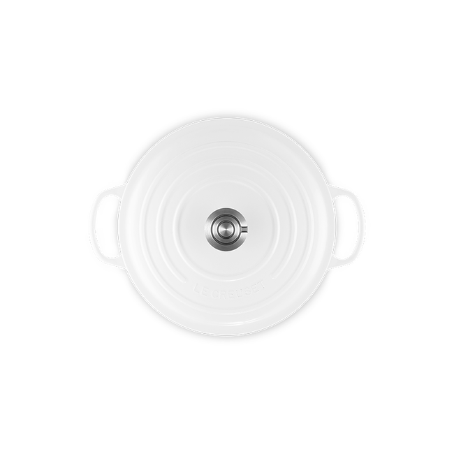 Signature Round Dutch OvenWhite, view 4