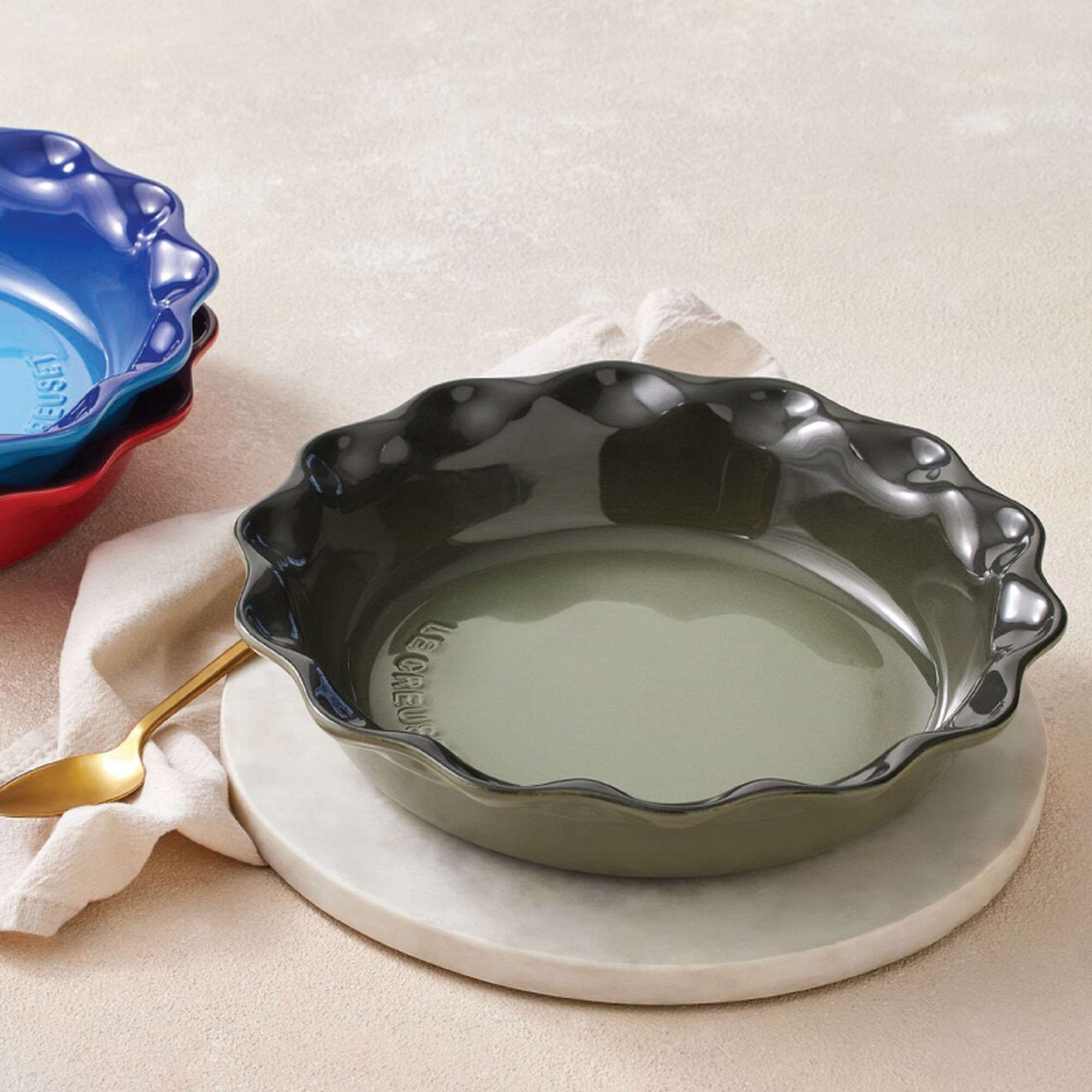 Heritage Fluted Pie Dish - Thyme