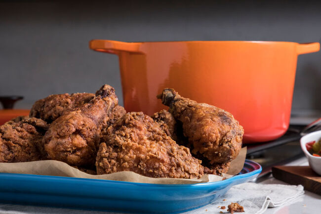 Bourbon Brined Fried Chicken Le Creuset Official Site