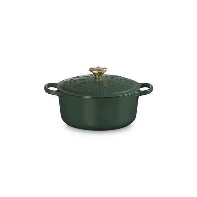 No&euml;l Collection Holiday Tree Signature Round Dutch Oven with Gold Star Knob, view 11