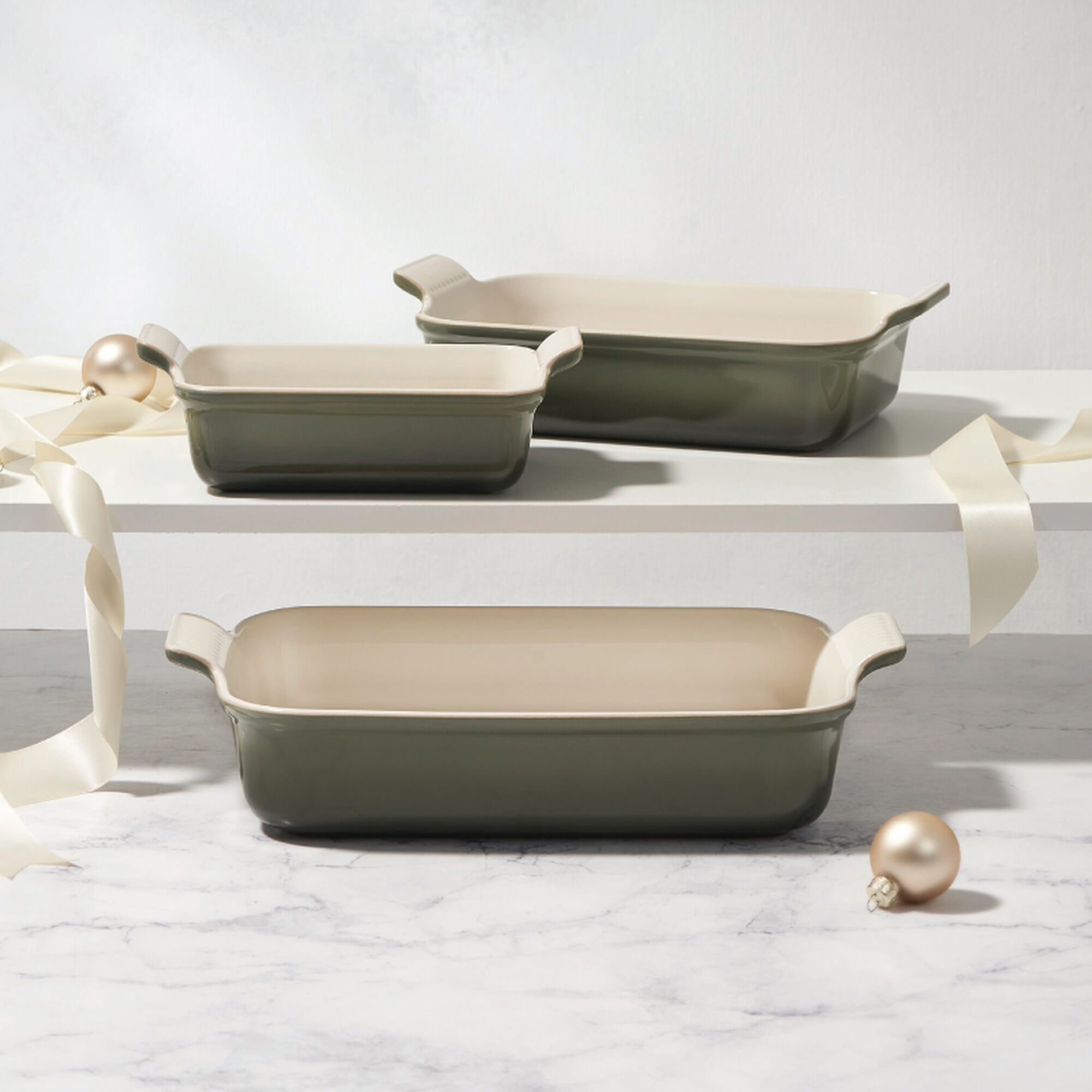 Heritage 3-Piece Rectangular Baking Dish Set - Thyme