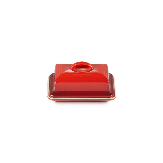 European Butter DishCerise, view 3