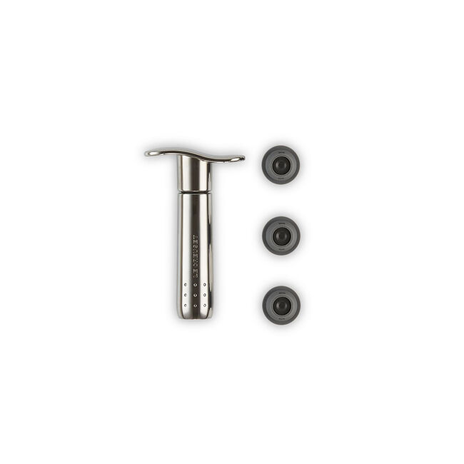 Metal Wine Pump and 3 Stoppers, view 2