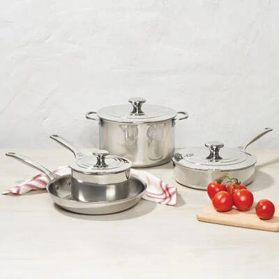 Signature Stainless Steel 7-Piece Cookware Set Signature Stainless Steel 7-Piece Cookware Set